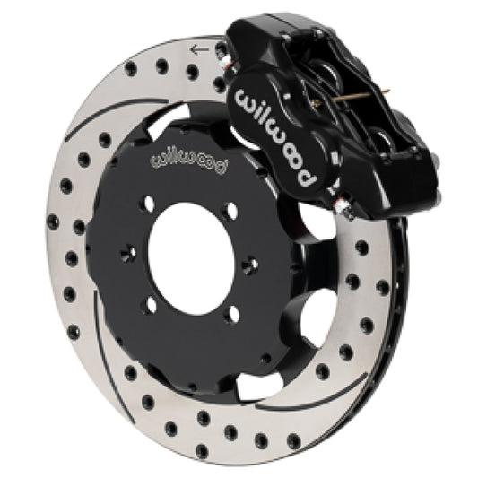 Wilwood Forged Dynalite Front Hat Kit 11.75in SRP Drilled/Slotted Rotor Black Caliper 16+ Miata