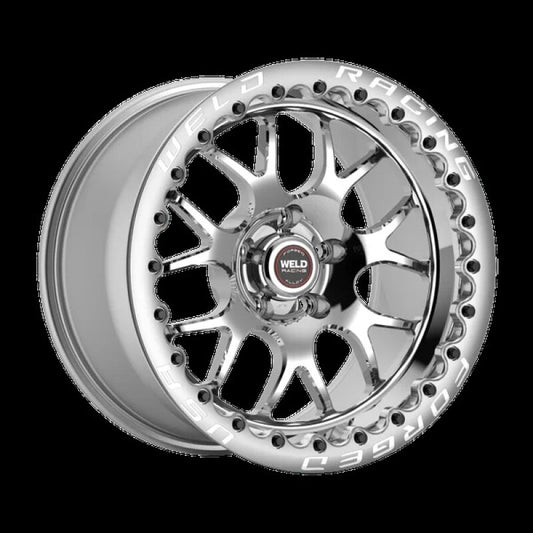Weld S77 15x10 / 5x4.5 BP / 6.5in BS (Med Pad) Polished Wheel - Black SBL MT