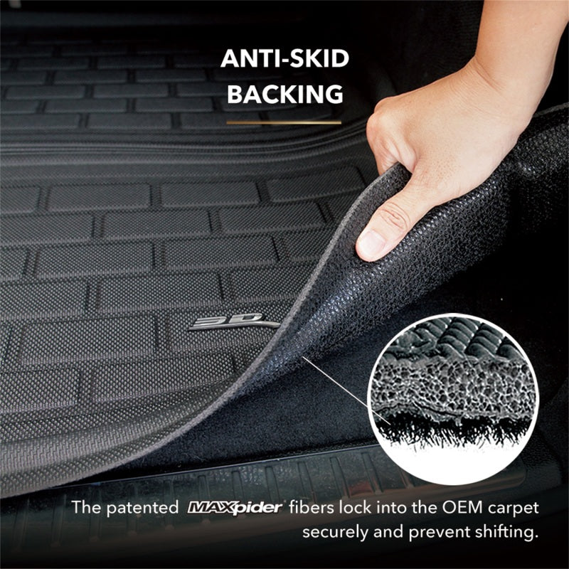 3D MAXpider 24-26 Toyota Grand Highlander Kagu Black Integrated Seatback Cargo Liner