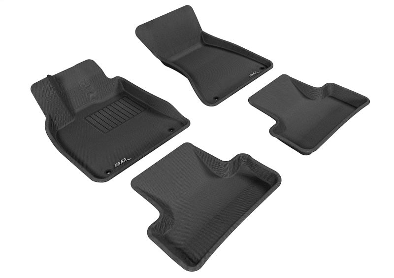 3D MAXpider 2009-2017 Audi Q5/SQ5 Kagu 1st & 2nd Row Floormats - Black