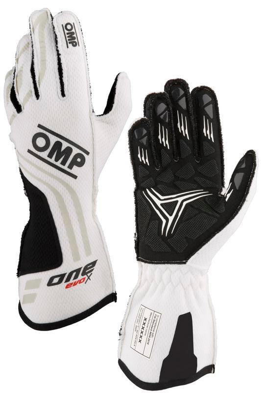 OMP ONE EVO-X MY24 GLOVES FIA 8856-2018 NAVY BLUE / CYAN SZ M