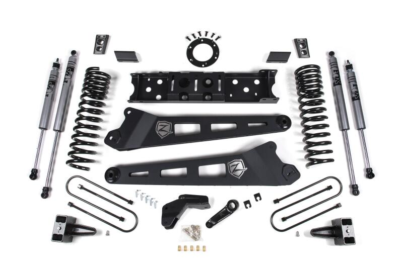 Zone Offroad 2019 Ram 3500 4in Radius Arm Bracket Gas - 3in Rear Block w/o Overload - Nitro Shocks