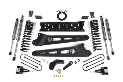 Zone Offroad 2019 Ram 3500 4in Radius Arm Bracket Gas - 3in Rear Block w/o Overload - Nitro Shocks
