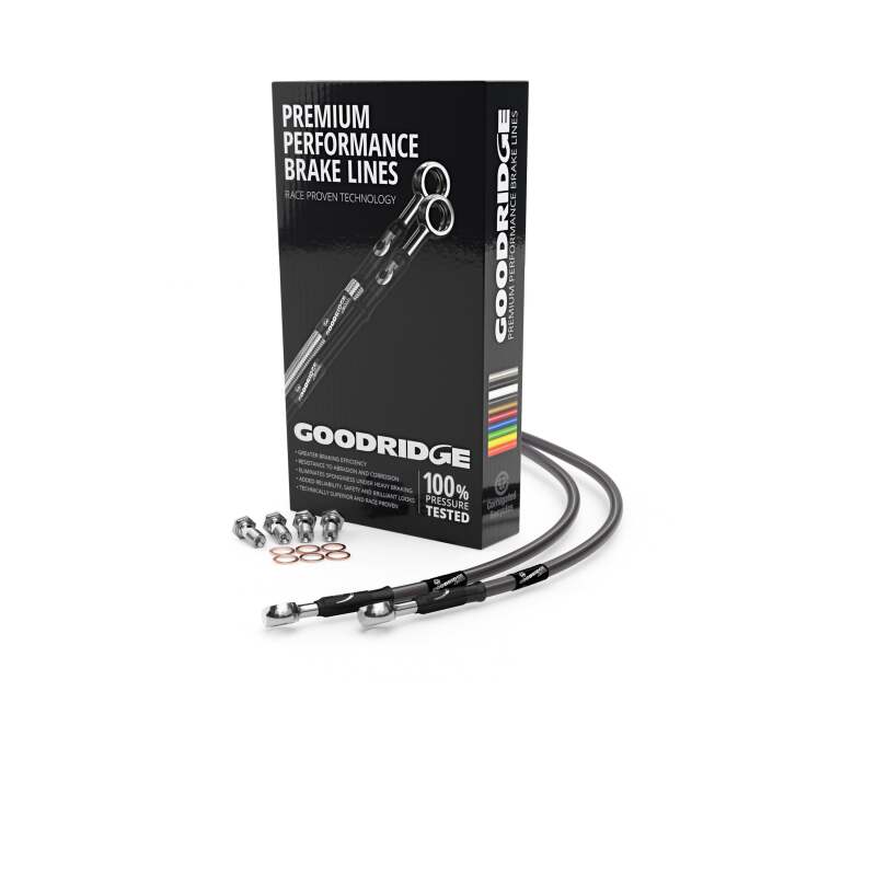 Goodridge 13-15 Kawasaki Z800 (Non ABS) Carbon Front SS Brake Lines