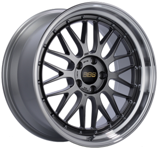 BBS LM 18x9 5x114.3 ET42 PFS Diamond Black Center Diamond-Cut Rim Wheel - PFS/Clip Req