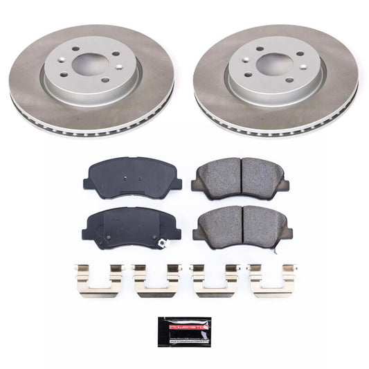 Power Stop 12-17 Kia Rio Front Semi-Coated Rotor Kit