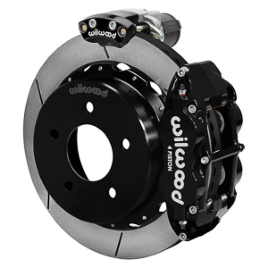 Wilwood 88-98 GM C1500 Superlite Rear Electronic Parking Brake Kit 14in Rotor 3.25in Offset - Blk
