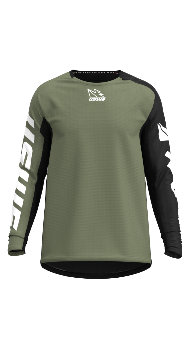 USWE Kalk Off-Road Jersey Olive Green - Medium