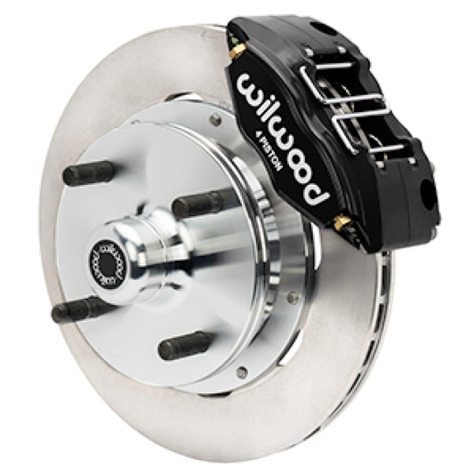 Wilwood 73-76 Porsche 914 Front Powerlite Brake Kit Plain Face - Black
