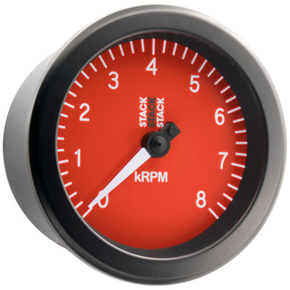 Autometer Stack Sport 88mm 0-8K RPM Tachometer - Red