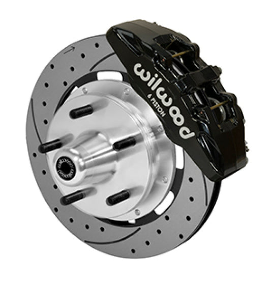 Wilwood Forged Dynapro Big Brake Kit - 5x5 Hub/12.19in Drilled & Slotted Rotor/ Black Caliper- Front