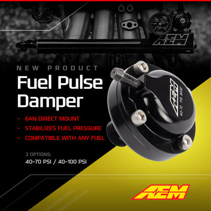 AEM AN6 ORB 40-70psi Fuel Pulse Damper