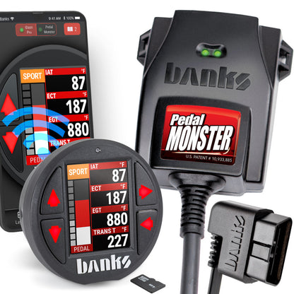 Banks Power Pedal Monster Kit TE Connectivity MT2 6 Way With iDash Data Pro