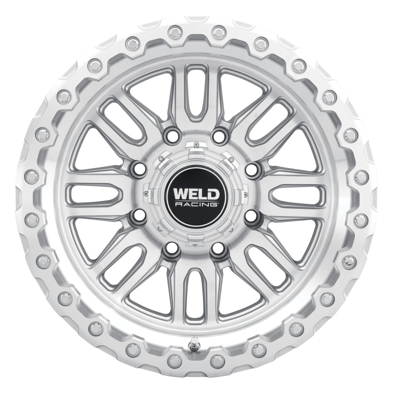 Weld Off-Road Swift 17x9in - 8x165.1 BP - ET-12 - 125.1mm CB - Gloss Silver Machined Wheel & Ring