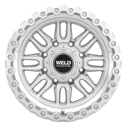 Weld Off-Road Swift 17x9in - 8x165.1 BP - ET-12 - 125.1mm CB - Gloss Silver Machined Wheel & Ring