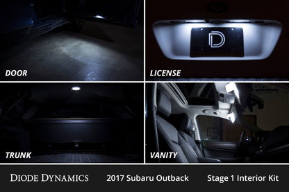 Diode Dynamics 15-19 Subaru Outback Interior LED Kit Cool White Stage 1