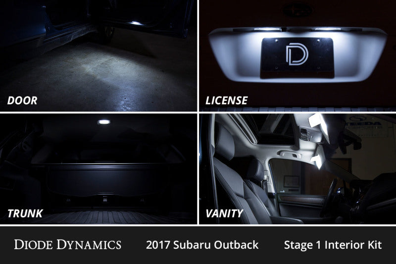 Diode Dynamics 15-19 Subaru Outback Interior LED Kit Cool White Stage 2