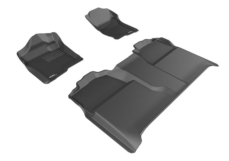3D MAXpider 07-13 GMC Sierra 1500 / 2500 / 3500 Crew Cab Kagu Black Full Set