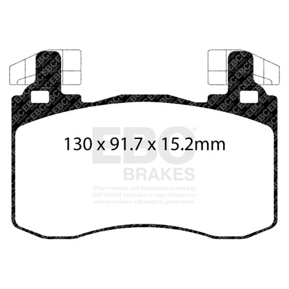 EBC 2019+ Genesis G70 2.0T (Brembo) Yellowstuff Front Brake Pads