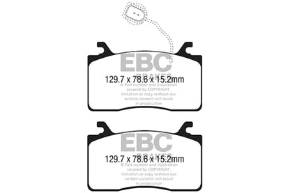 EBC 17-18 Alfa Romeo Giulia Ultimax OEM Replacement Front Brake Pads