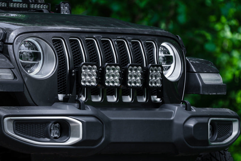 Diode Dynamics Jeep JL SS5 4-Pod CrossLink Grille Lightbar Kit Pro - Yellow Combo