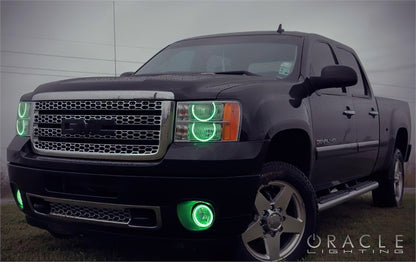 Oracle 08-13 GMC Sierra LED Round Ring Headlight Halo Kit - Blue