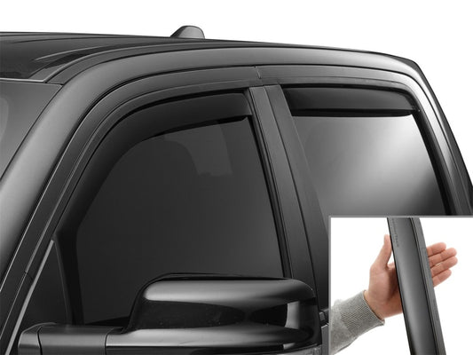 WeatherTech 19-26 Dodge Ram Truck Front Rear Front & Rear Side Window Deflectors - Matte Blk