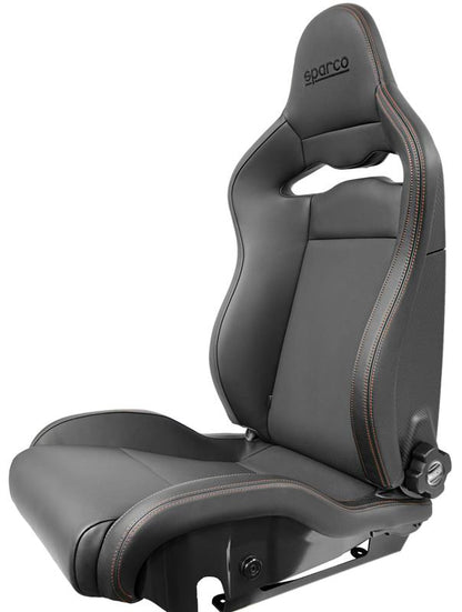 Sparco Seat SPX Special Edition Black/Red w/ Gloss Carbon Shell - Left