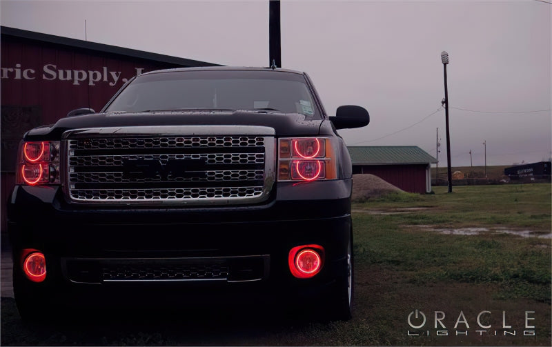 Oracle 08-13 GMC Sierra LED Round Ring Headlight Halo Kit - Blue