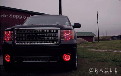 Oracle 08-13 GMC Sierra LED Round Ring Headlight Halo Kit - Blue