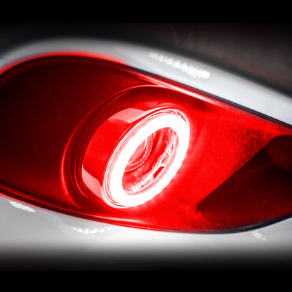 Oracle 01-04 Nissan Frontier Surface Mount LED Fog Light Halo Kit - Red
