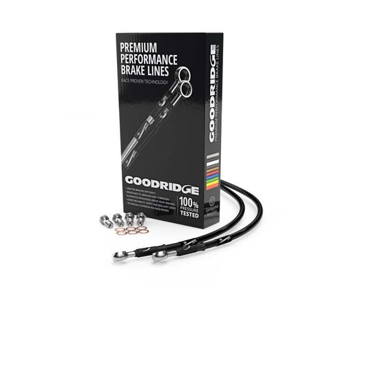 Goodridge 12-16 Harley-Davidson VRSCDX Night Rod Clear Front Brake Line w/Black Fitting