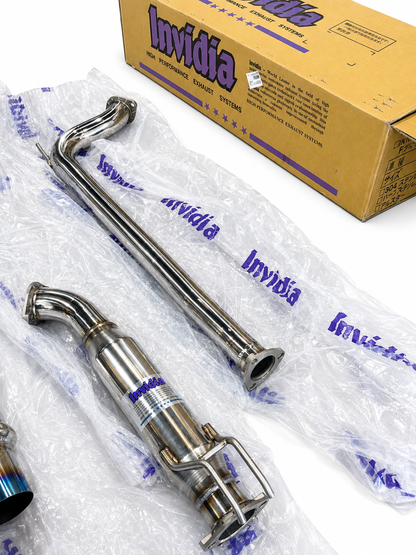 Invidia 06-11+ Civic Si 2Dr ONLY 76mm RACING N1 Titanium Tip Cat-back Exhaust