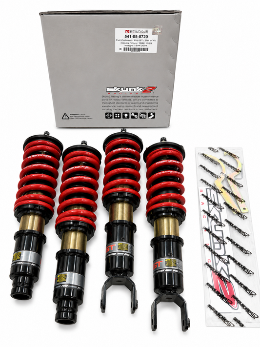 Skunk2 92-95 Honda Civic / 94-01 Acura Integra Pro-ST Coilovers (Front 10 kg/mm - Rear 10 kg/mm)