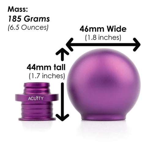 Acuity - POCO Low-Profile Shift Knob in Satin Purple Finish (M10X1.5)