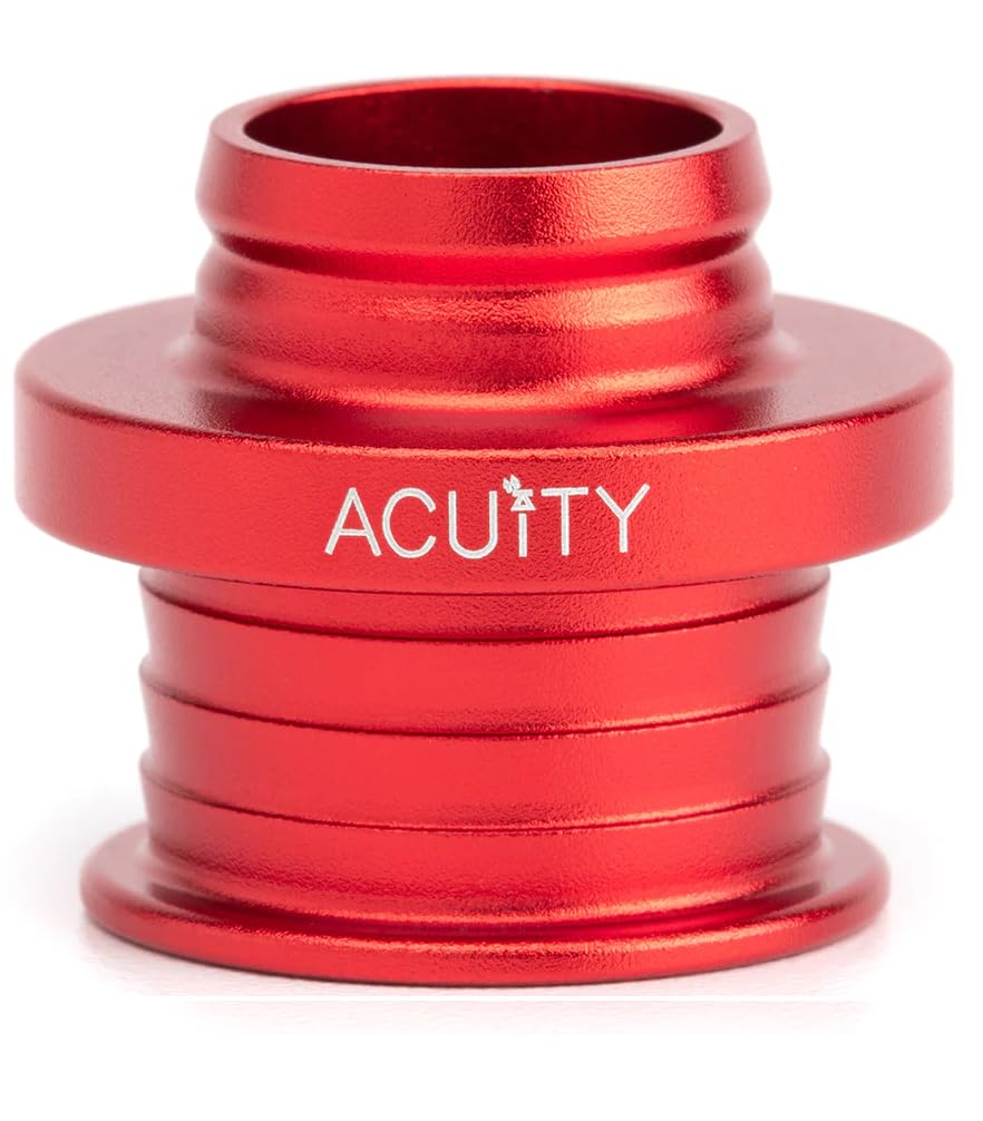 Acuity - SATIN RED ALUMINUM SHIFT BOOT COLLAR FOR POCO SHIFT KNOBS