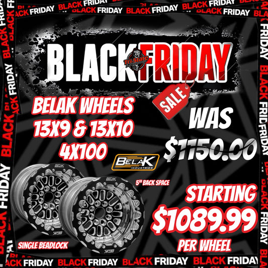 Black Friday Sale - Belak Series 2 Wheels 13x9 and 13x10