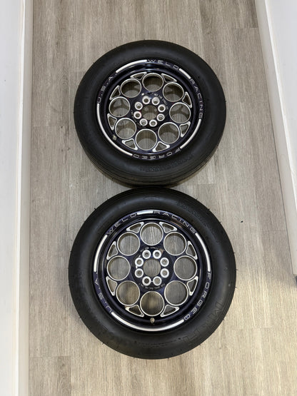 Tsm Used Parts Collection - Weld 1pc Skinnies W/Almost New M&H 24x3.6x15 Tires