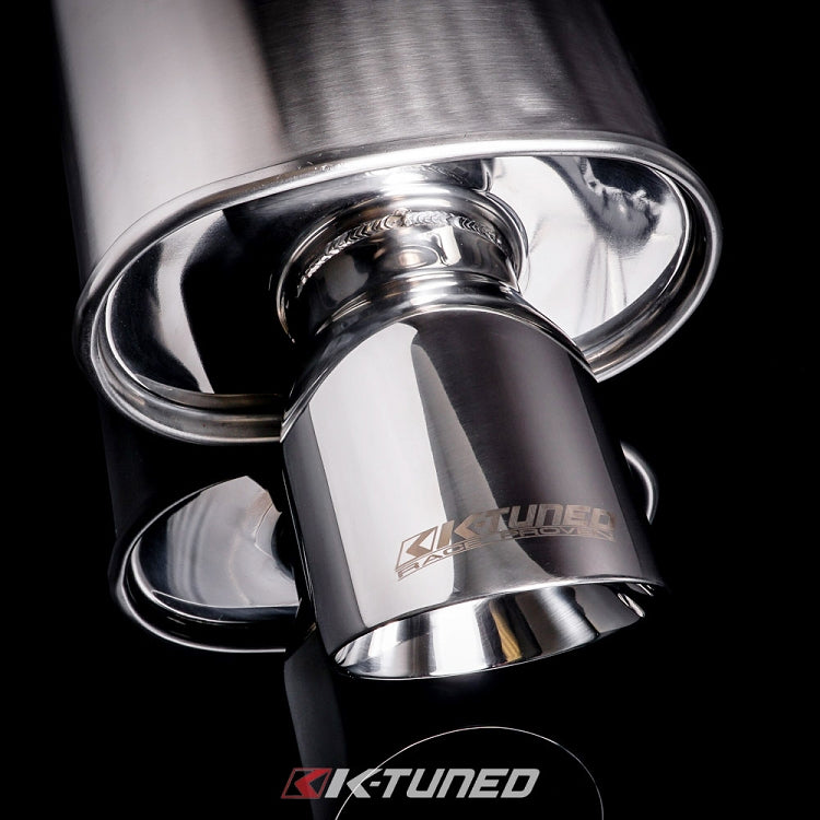 K-Tuned - Universal Muffler - Polished / Short (Offset Inlet / Center Outlet) 2.5" Inlet