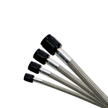 Nitrous Express 8AN 18in Stainless Steel Braided Hose (Black Ends)