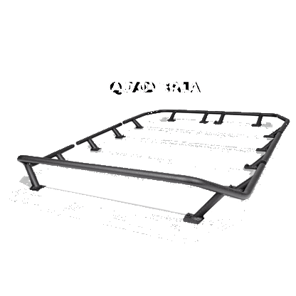 Go Rhino SRM300 Quad Overland Rail Kit (For 40x40in. Rack) - Tex. Blk (Rails ONLY - Req. Platform)