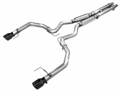 AWE 2024 Ford Mustang GT Fastback S650 RWD Track Edition Cat-Back Exhaust w/ Dual Diamond Black Tips