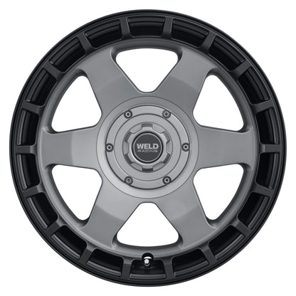 Weld Off-Road Ridge 20x9 - 8x170 BP - ET0 - 125.1mm CB - Satin Gunmetal Wheel (Black Ring)
