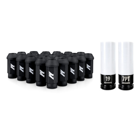 Mishimoto Steel Locking Lug Nuts M14x1.5 24pc Set Black