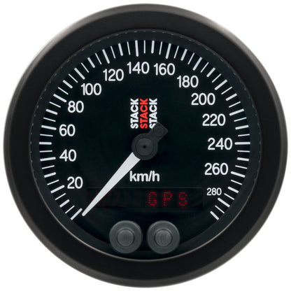 Autometer Stack Instruments 88mm 0-290 KM/H GPS Speedometer - Black