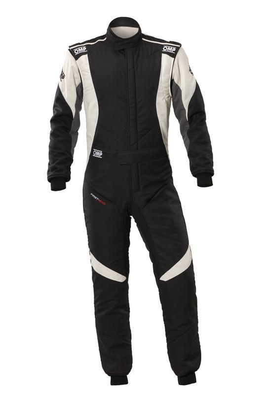 OMP FIRST EVO OVERALL my2025 FIA 8856-2018/SFI NAVY BLUE / CYAN SZ 50