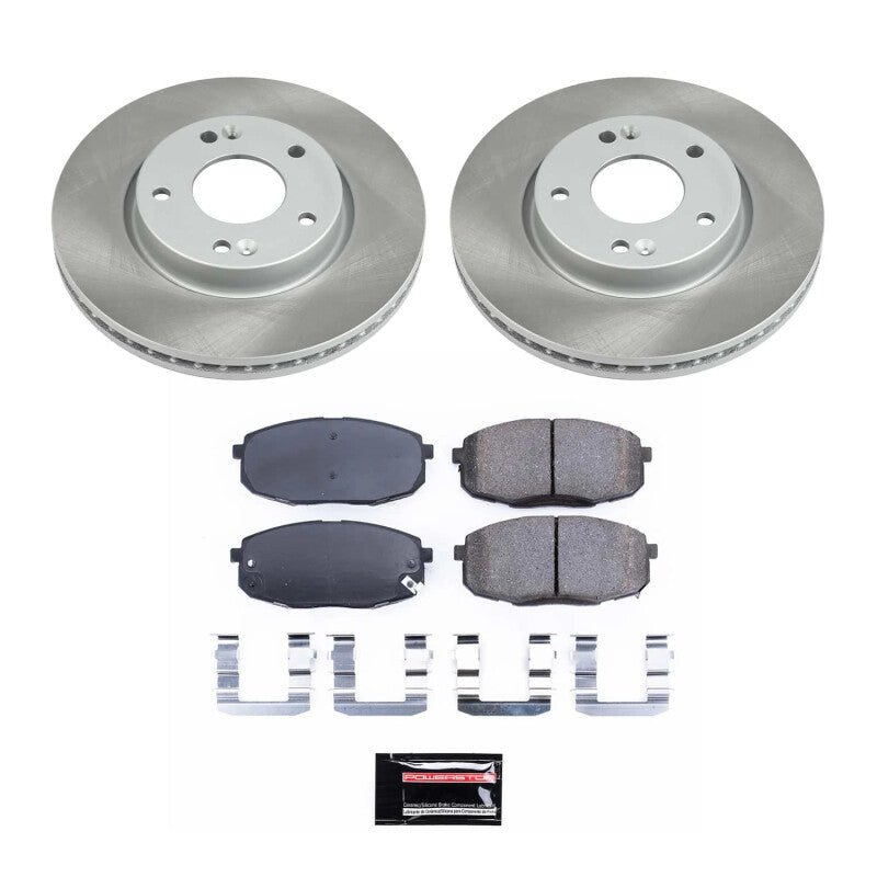 Power Stop 09-12 Hyundai Elantra Front Semi-Coated Rotor Kit