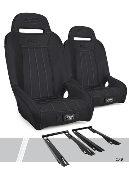 PRP Polaris RZR PRO XP GT/S.E. Suspension Seats Kit (Pair) - Black