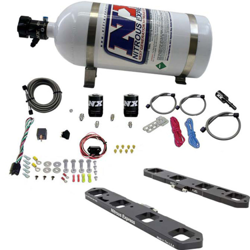 Nitrous Express Dodge/Ram 5.7L/6.1L/6.4L Hemi Direct Port Plate System w/10lb Bottle