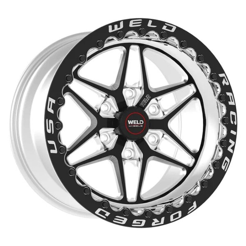 Weld RT-S S81 15x10 / 5x115 BP / 6.5in BS Black Wheel - Black Single Beadlock MT
